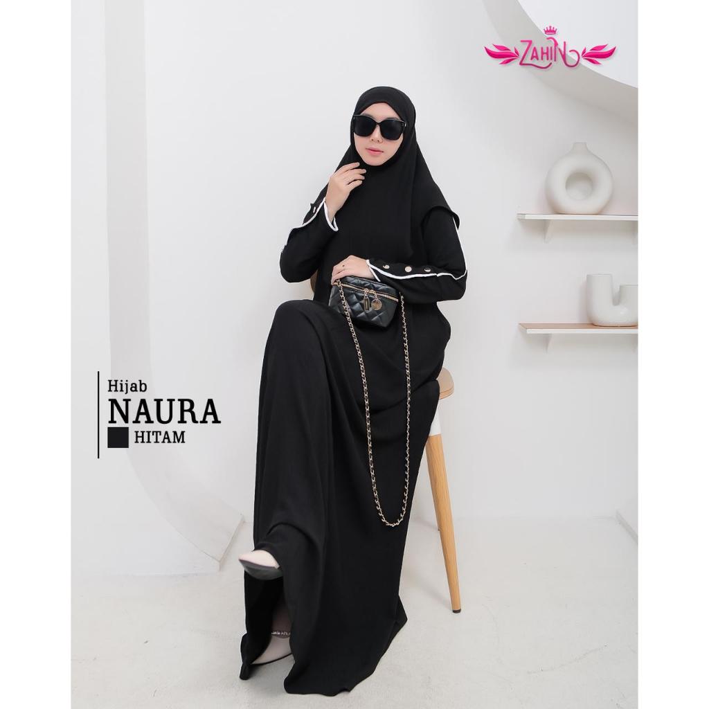 ABAYA NAURA SET HIJAB CRINKLE AIRFLOW EXSLUSIVE ZAHIN/GAMIS ABAYA UMROH/GAMIS SET HIJAB LIST