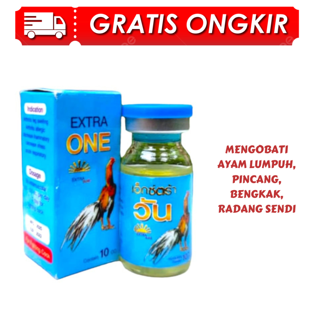 EXTRA ONE BIRU 10 ML Import Thailand - Mengobati ayam lumpuh, pincang, bengkak