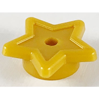 Lego Pearl Gold Part 11609 Friends Accessories Star with Stud Holder