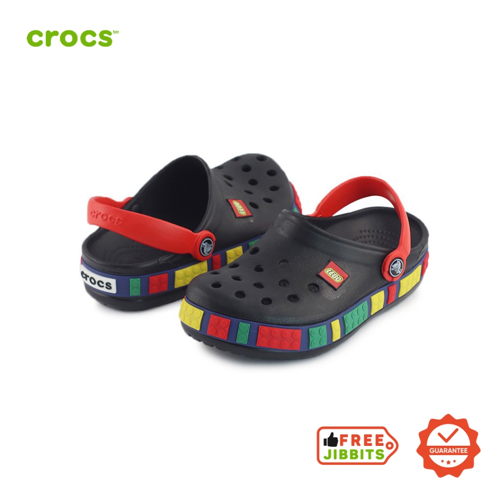 [ORIGINAL] Sandal Crocs Anak Crocs Lego Kids Hitam - CM