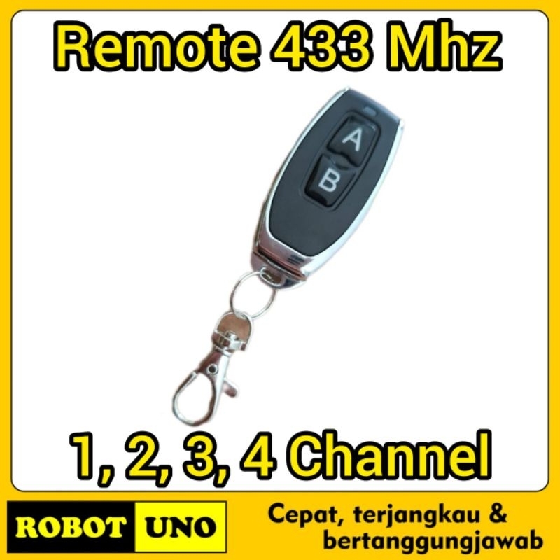 Wireless Remote Control 433Mhz 1CH 2CH Plus Batre