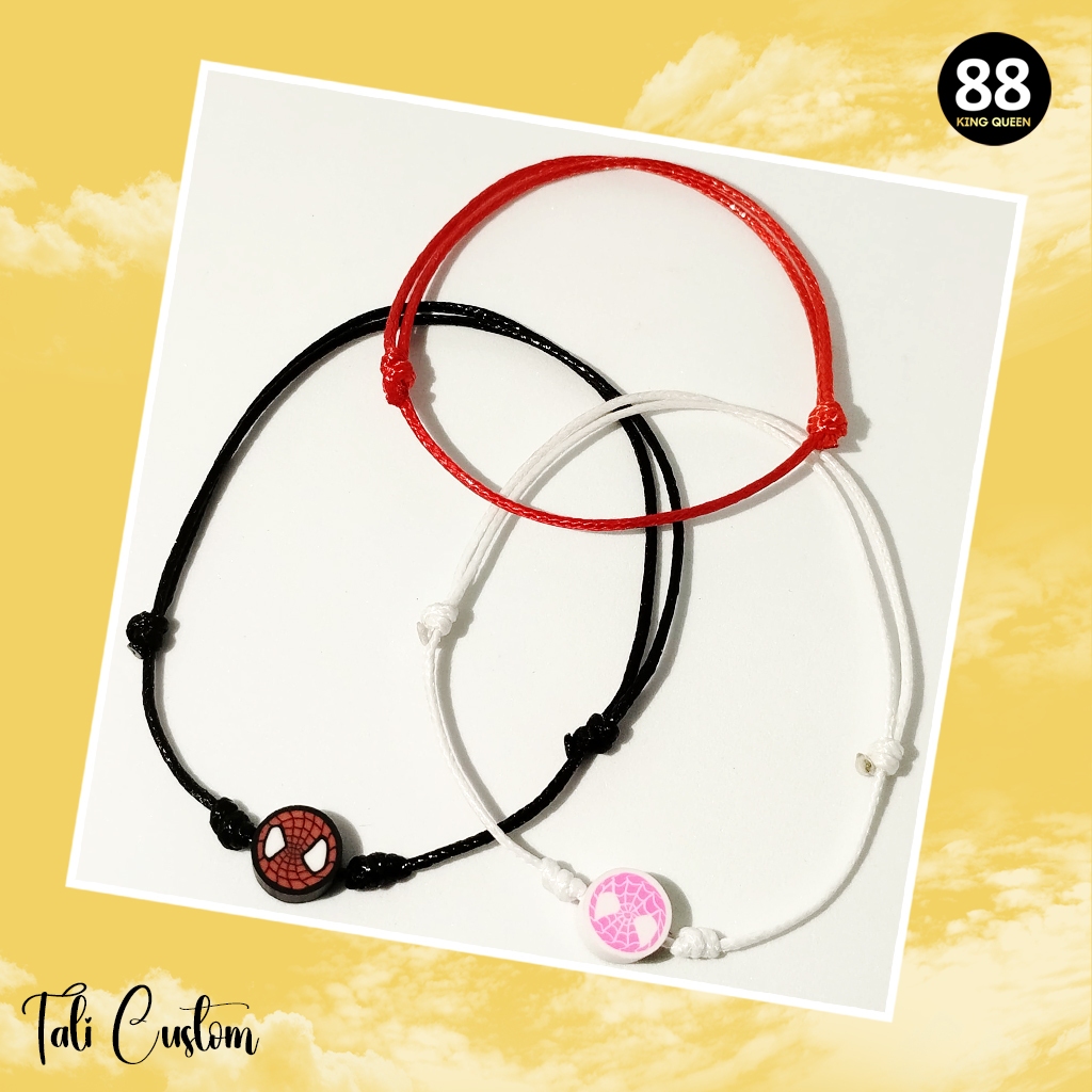 Gelang Spiderman | Gelang Tali Spiderman | Gelang Tali | Gelang Tali Hitam | Gelang Tali Merah | Gel