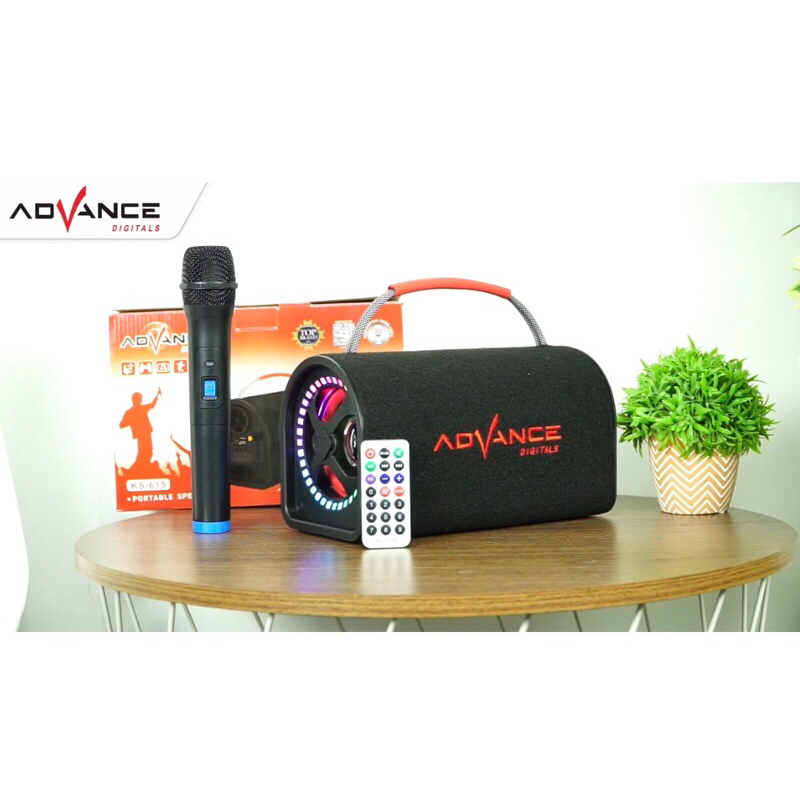 Advance Speaker Bluetooth Portable 4inch KS 615 + Mic Werless