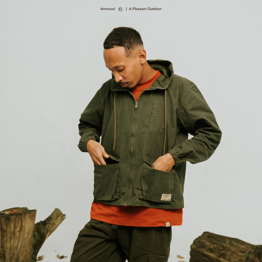 Jaket Unisex Bomber Ammossi Benuwa Jacket - Army