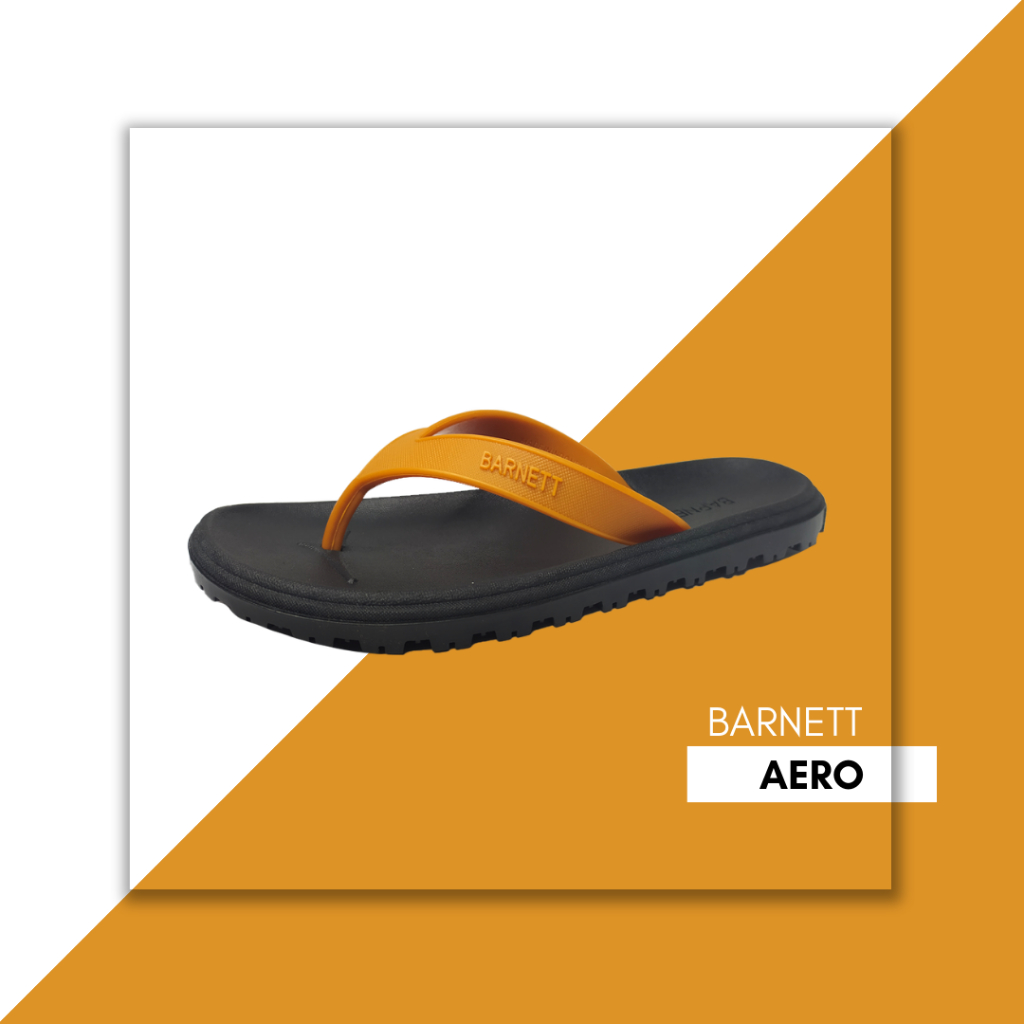 STEP - Sandal Sendal Pria Wanita Jepit Termurah Barnett Aero Brown