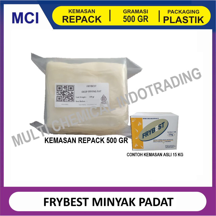 

FRYBEST MINYAK GORENG PADAT REPACK 500 GR / MINYAK BEKU / MINYAK PADAT