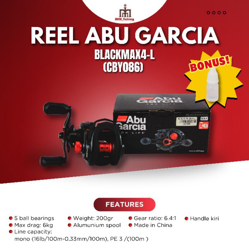 REEL ABU GARCIA BLACKMAX | Alat Gulungan Pancing | Spinning | BaitCasting