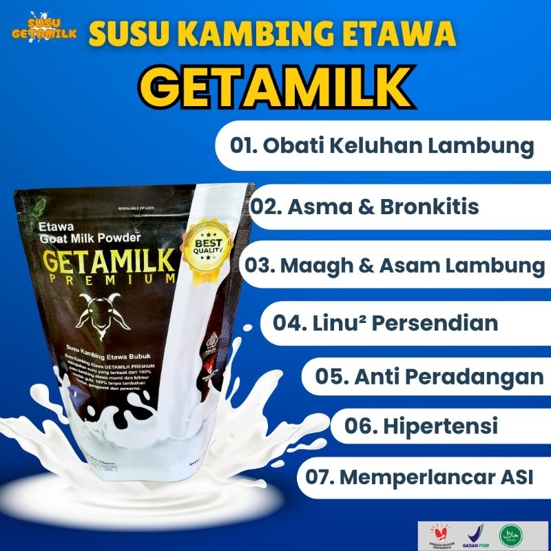 

SUSU KAMBING ETAWA GETAMILK 200gr | HALAL BPOM