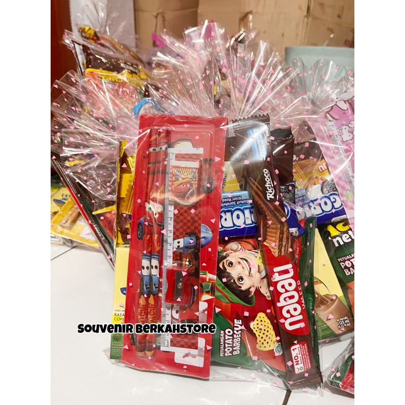

Paket atk karakter+snack/paket pensil dll/Souvenir ultah anak