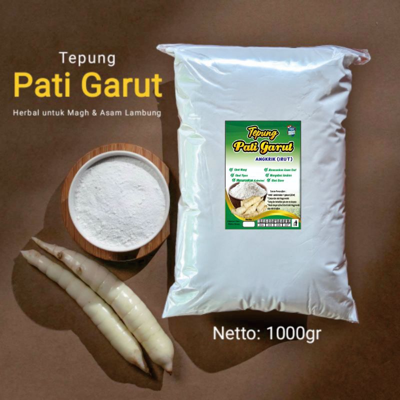 

PATI IRUT - PATI ANGKRIK - TEPUNG IRUT - TEPUNG GARUT 1KG