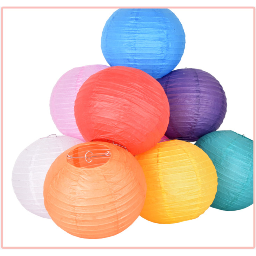 LAMPION KERTAS POLOS/LAMPION KERTAS WARNA WARNI