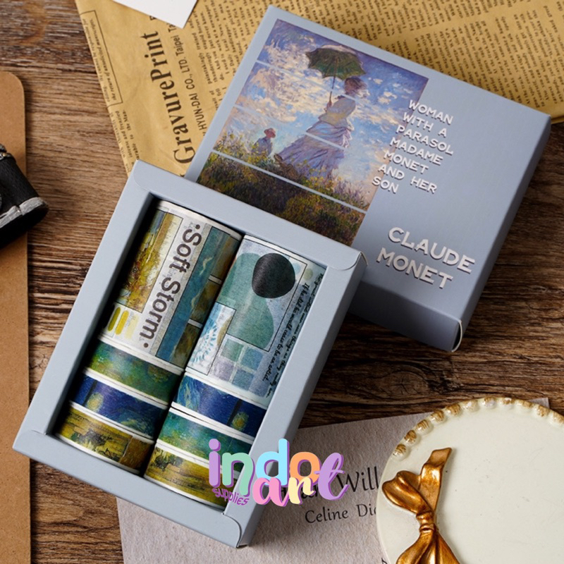 

(IAS) Washi Tape Set Claude Monet Van Gogh isi 8pc