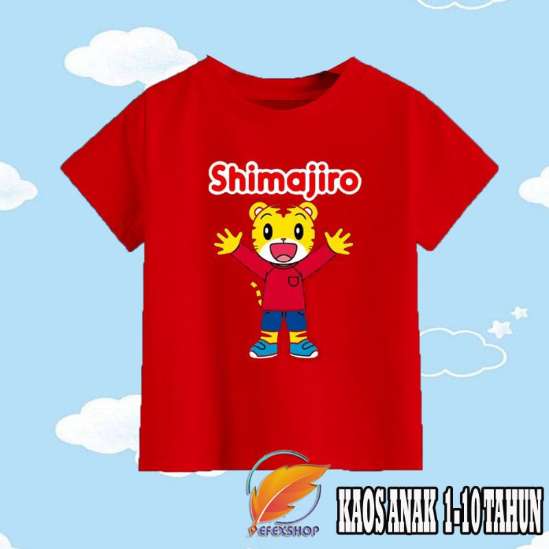 KAOS ANAK SHIMAJIRO BAJU KAOS ANAK KARTUN SHIMAJIRO