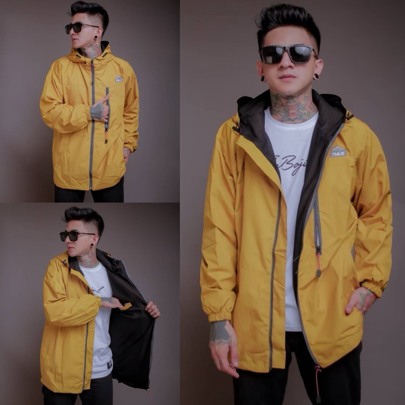 The Bojiel - Jaket Bojiel Pria Jaket Parasut Jaket Outdoor Jaket Distro Kuning