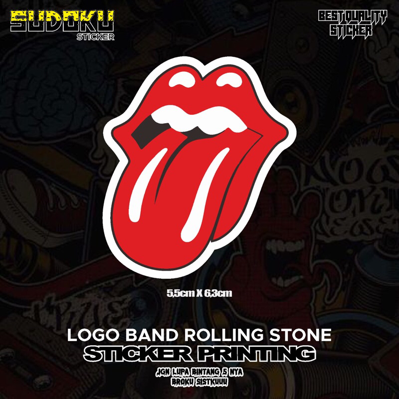

STICKE STIKER PRINTING LOGO BAND ROLLING STONE VIRAL