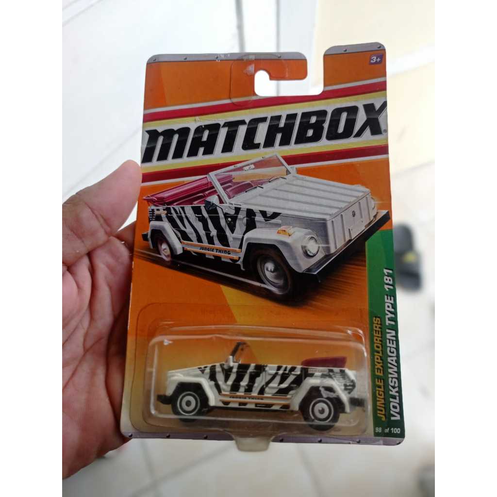 matchbox Volkswagen vw safari type 181 putih loreng