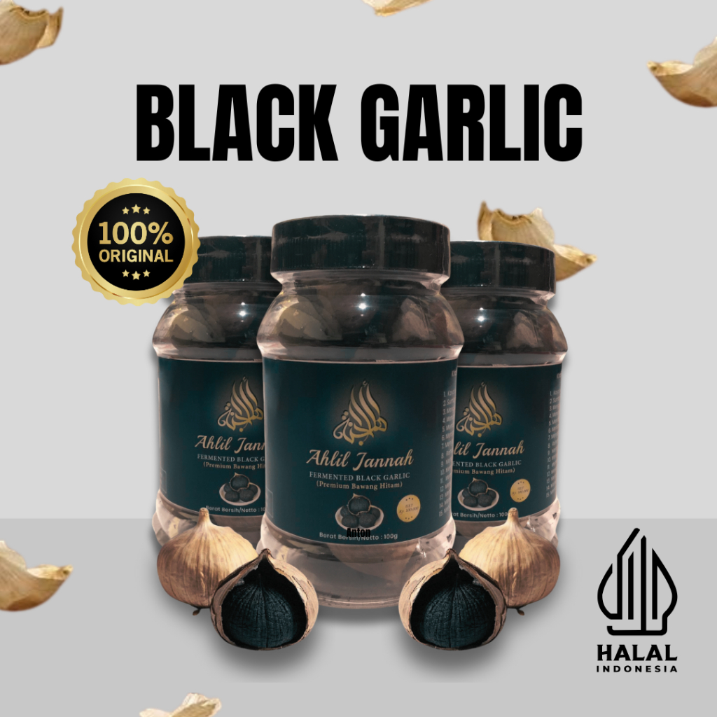 Black Garlic Bawang Hitam Tunggal Premium 100gr | Bawang Putih Tunggal Fermentasi Obat Herbal