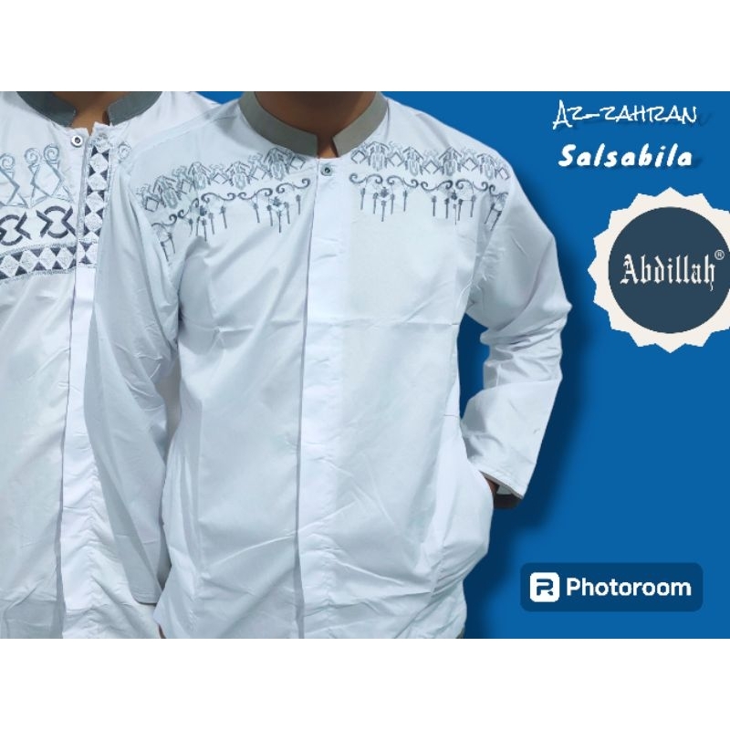 BAJU MUSLIM | BAJU KOKO PUTIH | KOKO PUTIH PRIA PREMIUM LENGAN PANJANG | TAQWA KEREN MOTIF BARU KEKI