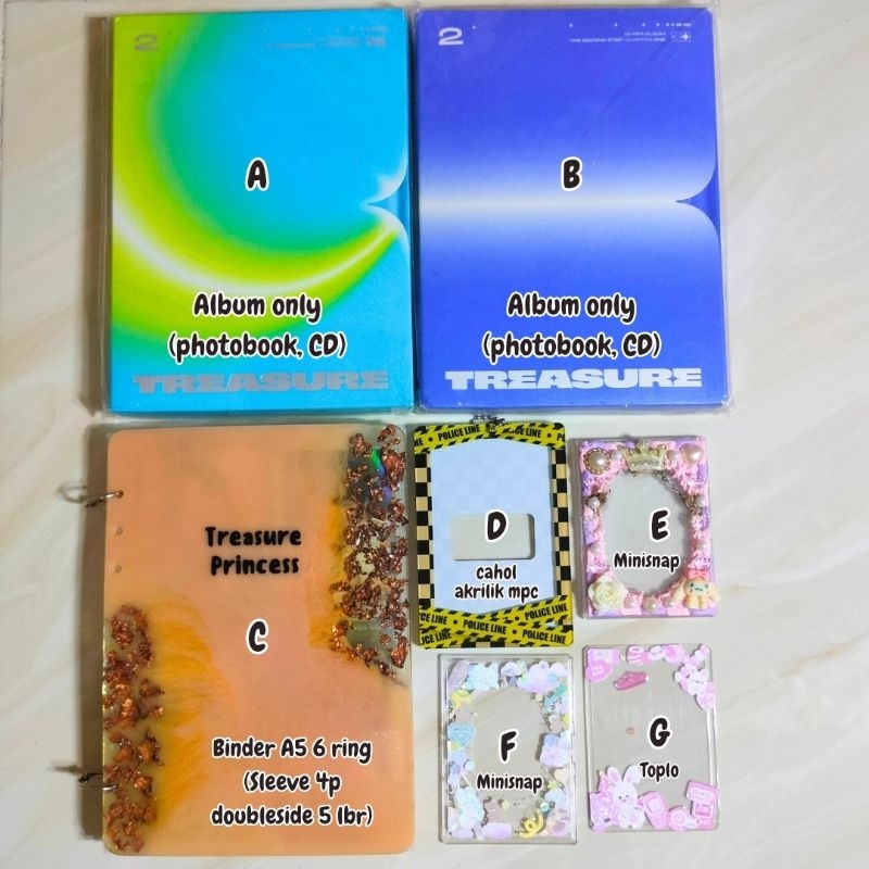 Album Only Official Treasure Jikjin hello binder resin A5 6 ring Sleeve 4p doubleside tss ch 1 2 the