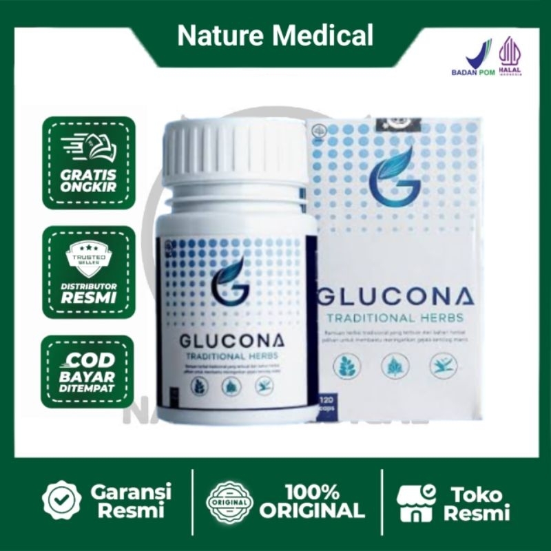 Glucona Herbal Obat Diabetes Gula Darah Insulin Penurun Kadar Kencing Manis Melitus