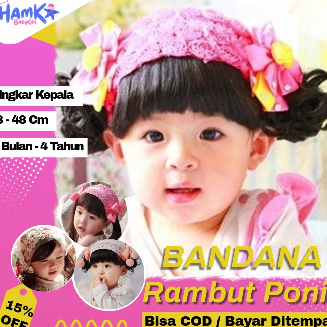 Harga Sahabat  Bandana Bando Wig Aksesoris Bondu Topi Bayi Rambut Poni Kepang Palsu Anak Bayi Baby B