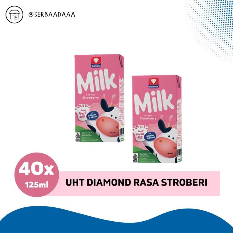 

RB Diamond UHT Milk 125ml 1 Karton Isi 40pcs KHUSUS INSTAN