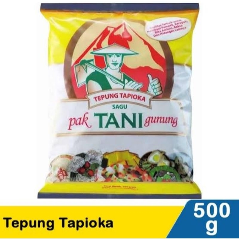 

Tepung Tapioka/ Tepung Sagu Cap Pak Tani Gunung 500gr