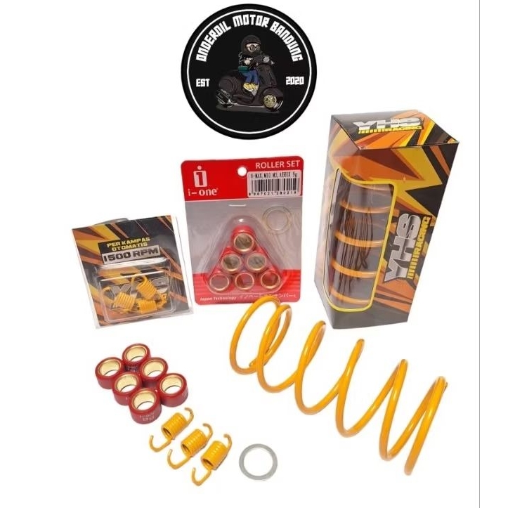 PAKET UPGRADE CVT NMAX NMAX OLD NEW MIO M3 AEROX PER CVT 1500 RPM ROLLER 9 GRAM RACING