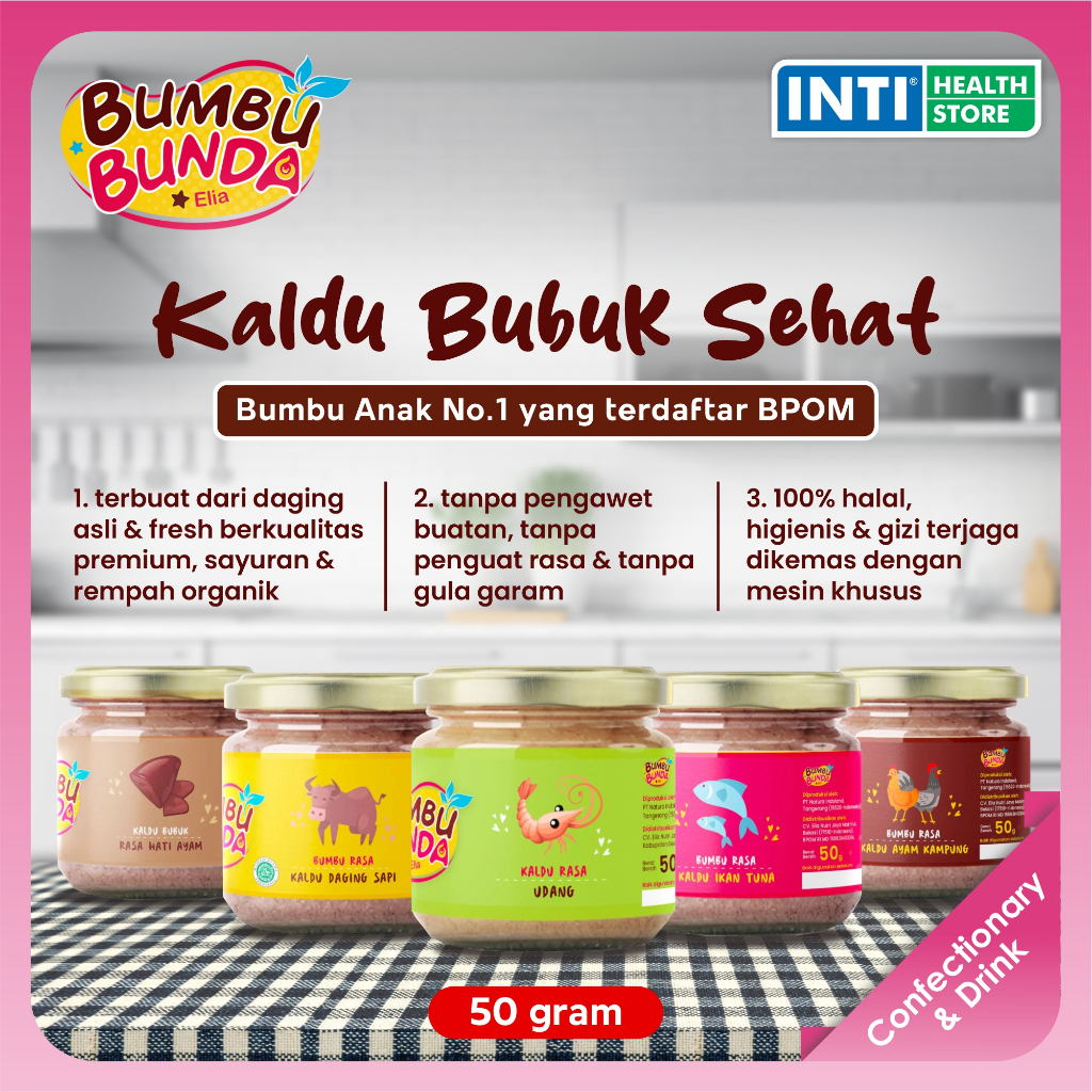 

Bumbu Bunda by Elia | Kaldu Bubuk Non MSG Non Pengawet Non Gulgar 50g