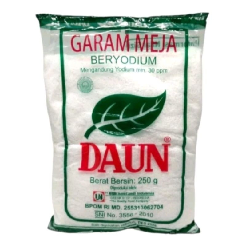 

Garam Meja Daun 250gr / Garam Meja Beryodium