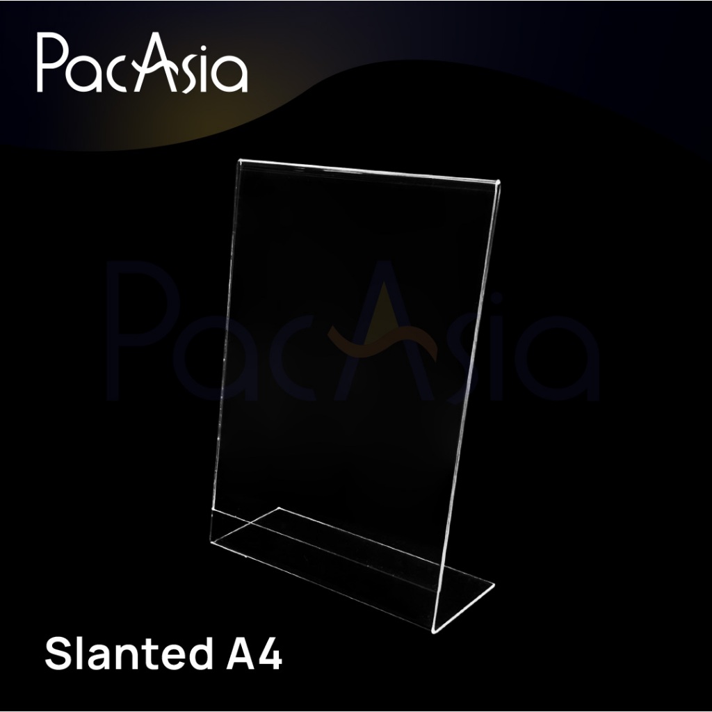 

PacAsia Acrylic Slanted Sign Holder A4 Portrait Tempat QRIS Brosur Akrilik SL-401