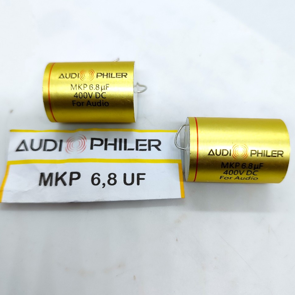 KAPASITOR AUDIOPHILER BULAT 6.8UF 400V CAPACITOR AUDIOPHILER GOLD ORIGINAL