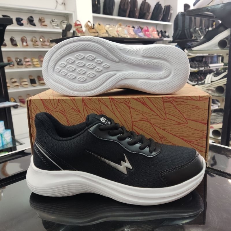 Sepatu Sekolah Sneakers EAGLE | Alaska | Hitam Putih