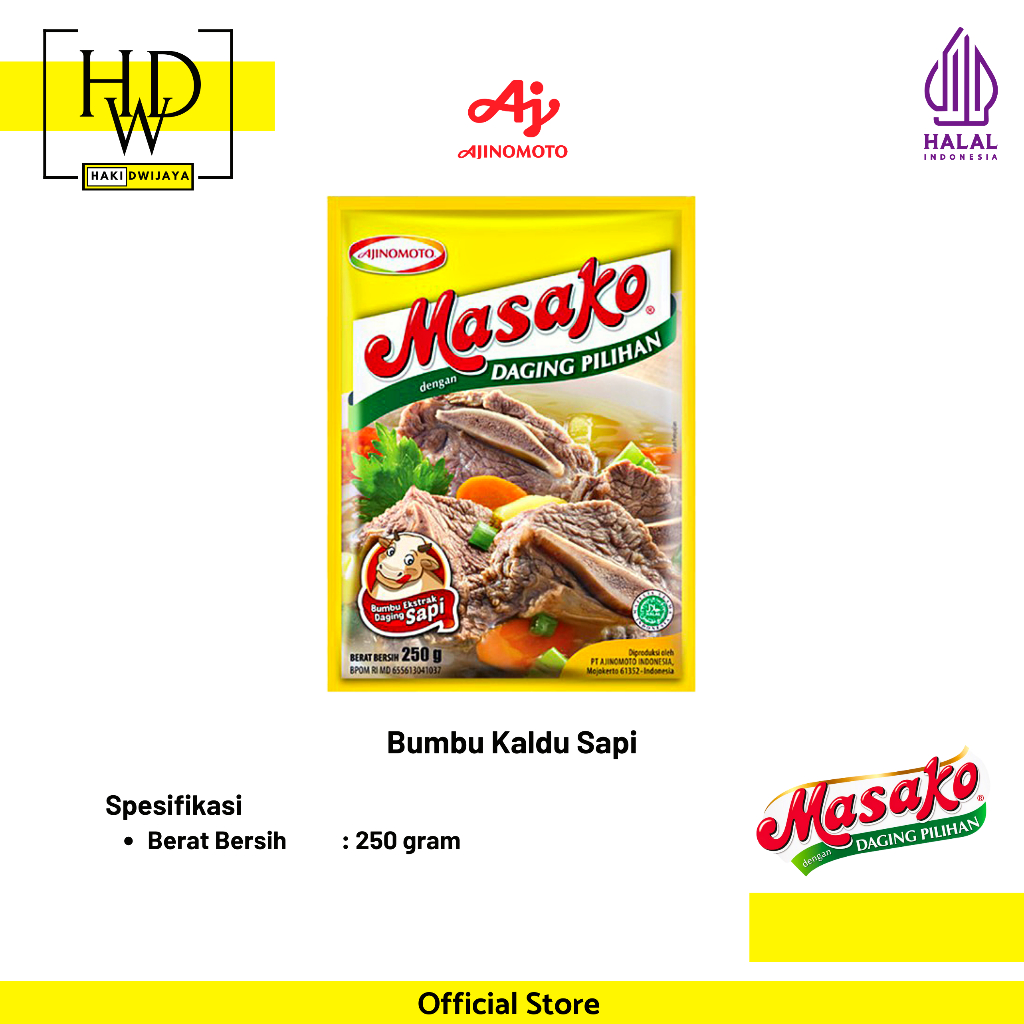

[250 gr] Masako Bumbu Penyedap Rasa Sapi Bubuk Kemasan Sachet