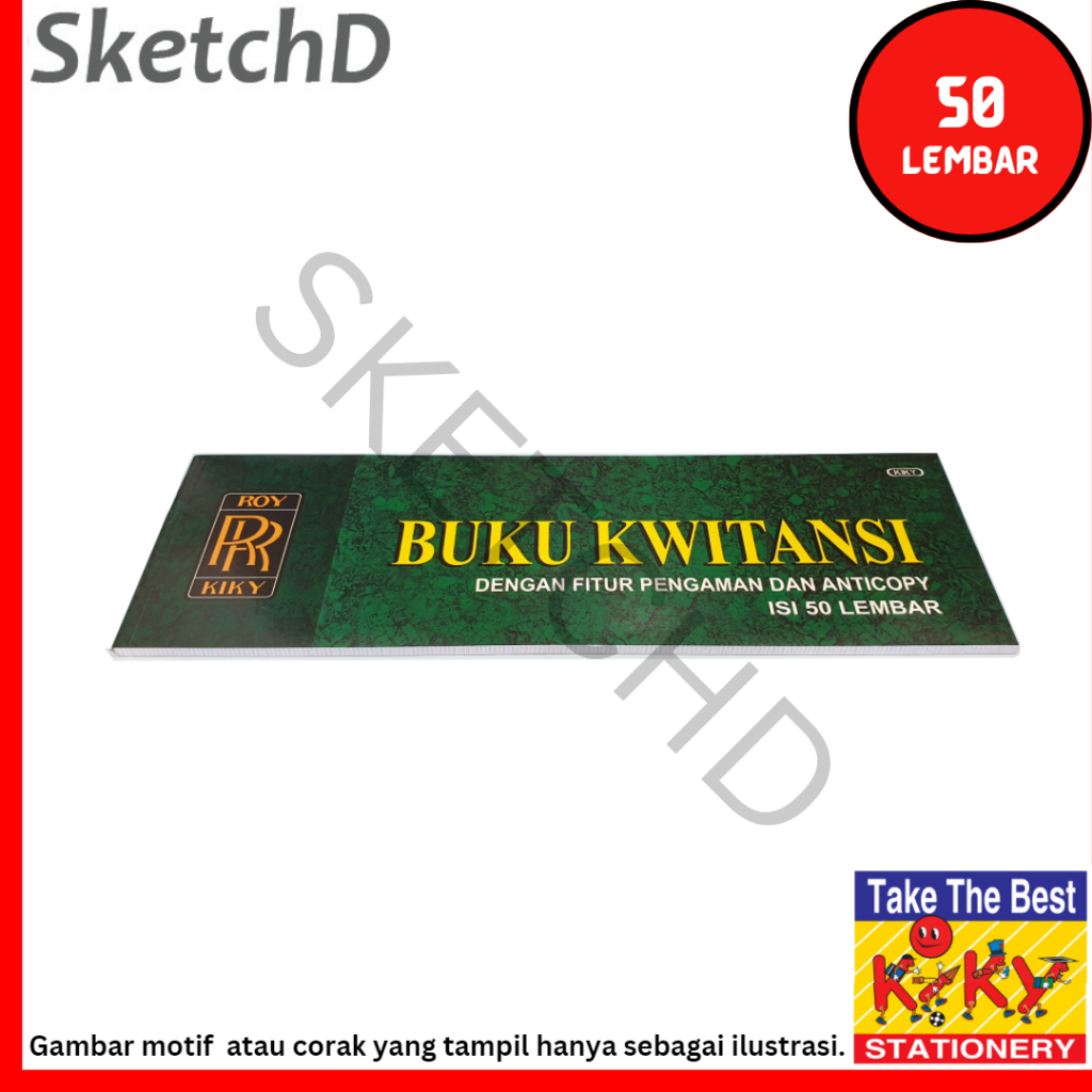 

Buku Kwitansi sedang Kiky kuitansi 50 lembar 29 x 9.5 cm