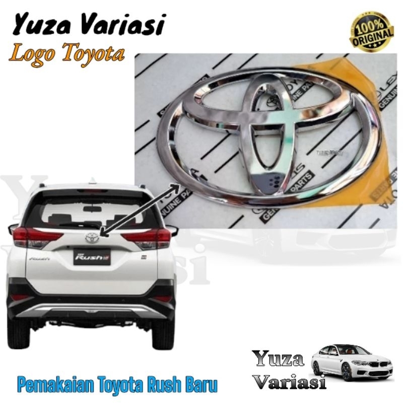 Logo Emblem Toyota Rush 2018-2023 Bagasi Belakang Original/Emblem Logo Bagasi Belakang Toyota Rush 2