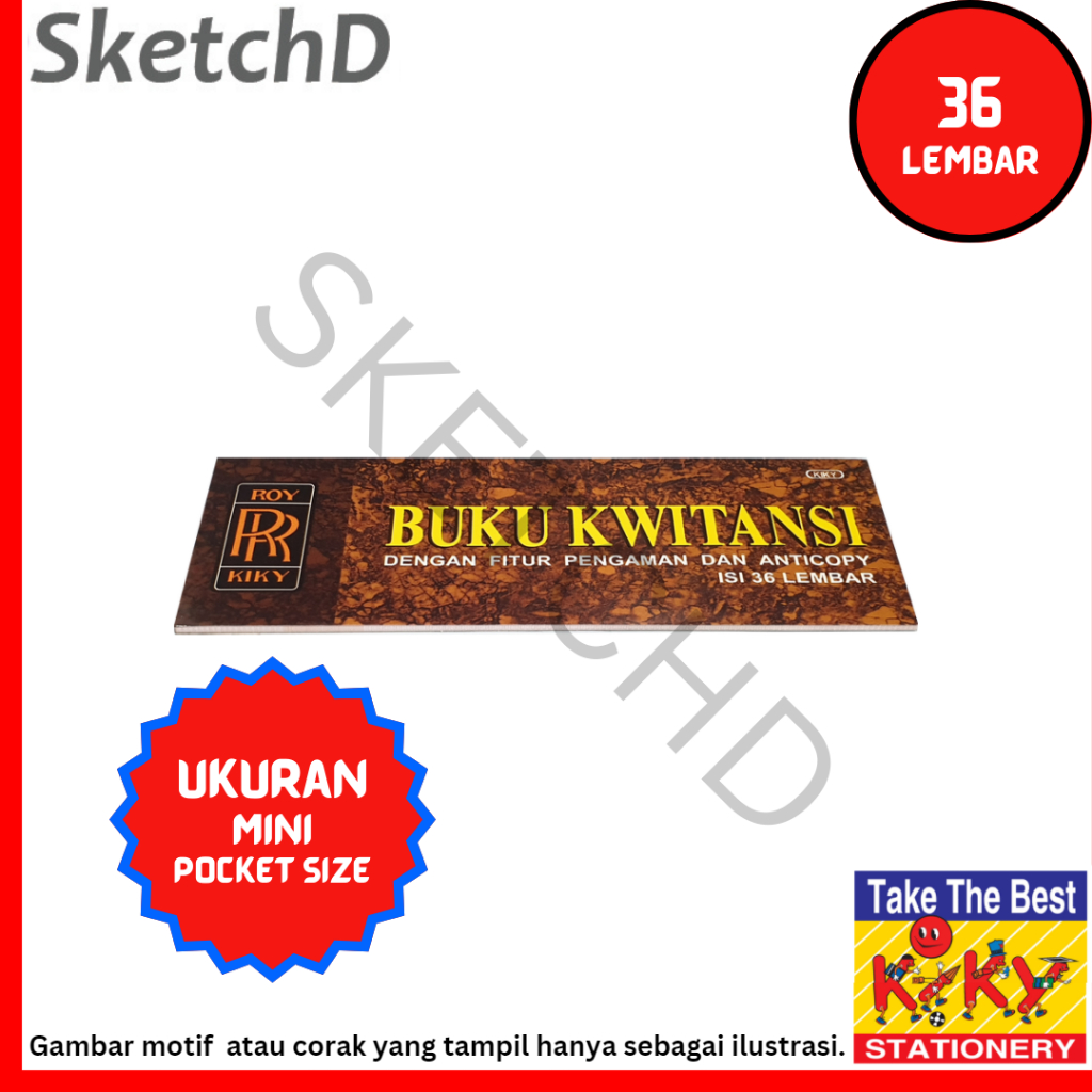 

Buku Kwitansi Mini Kiky kuitansi 36 lembar 21.4 x 7.5 cm