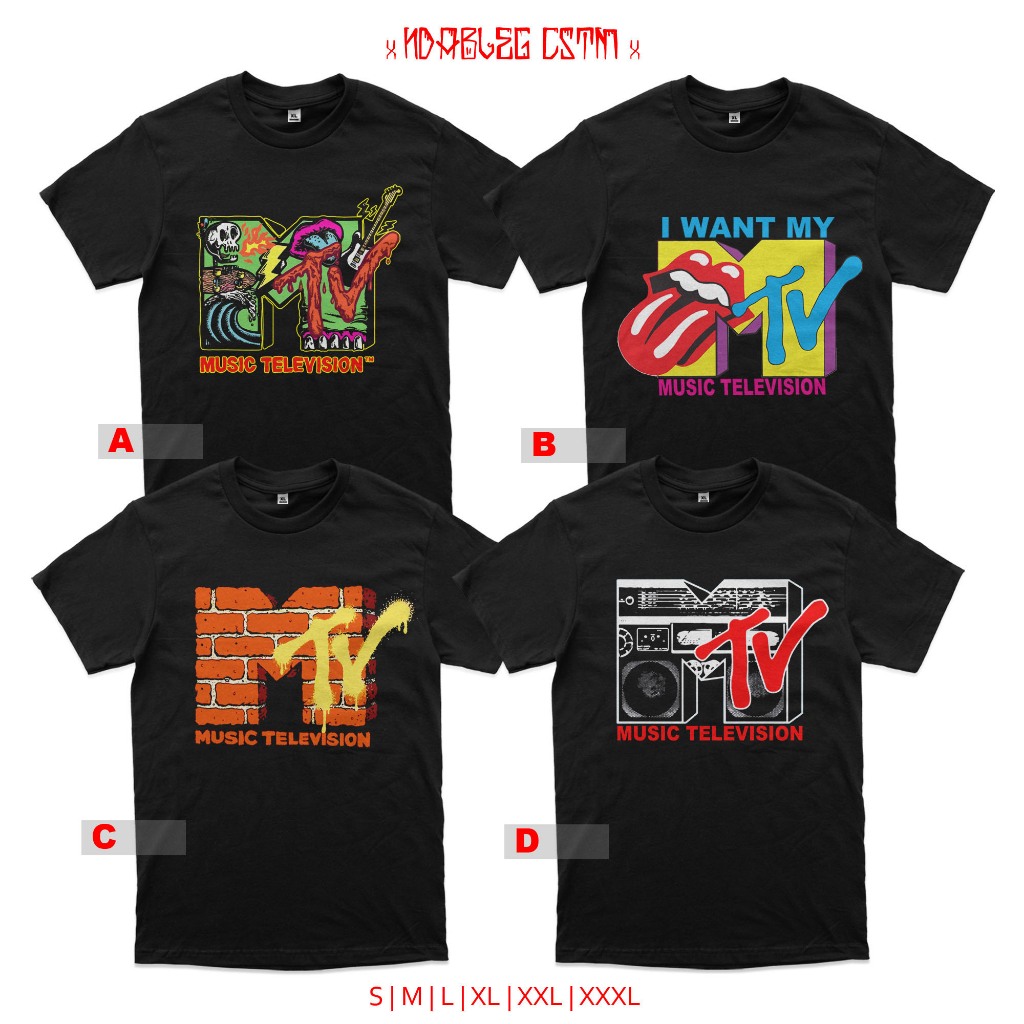 kaos MTV music television tshirt mtv combed 24s