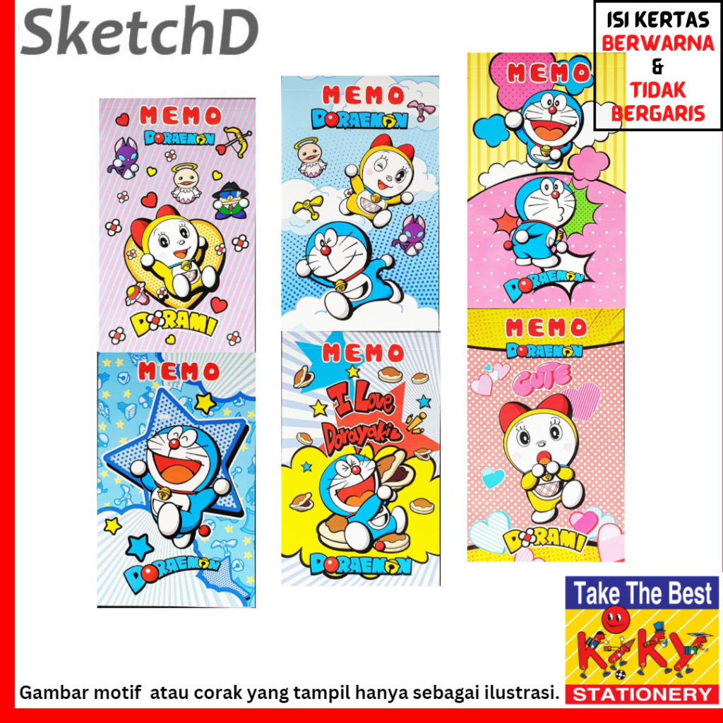 

Memo pad 8x13cm - Buku notes 100 lembar Kiky Note Book