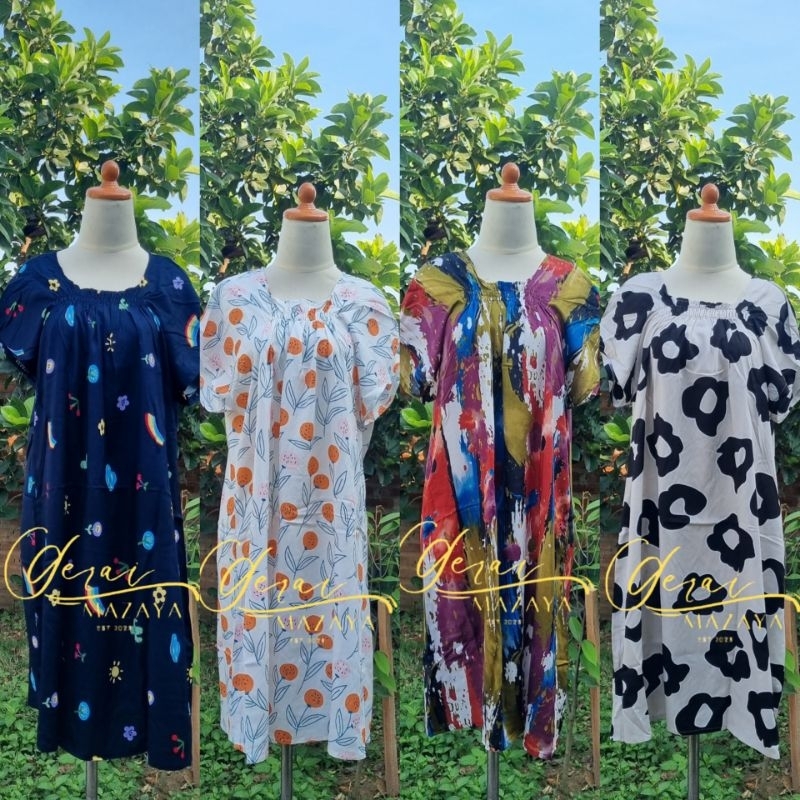 daster fuji / daster kerut lengan pendek / daster kerut pendek