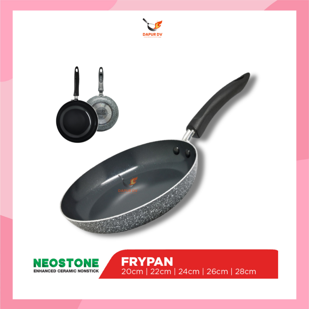 Maxim Neostone Frypan Deep Wok Pan Anti Lengket Marble Ceramic Wok Teflon 20 22 24 26 28 CM LIVE DV