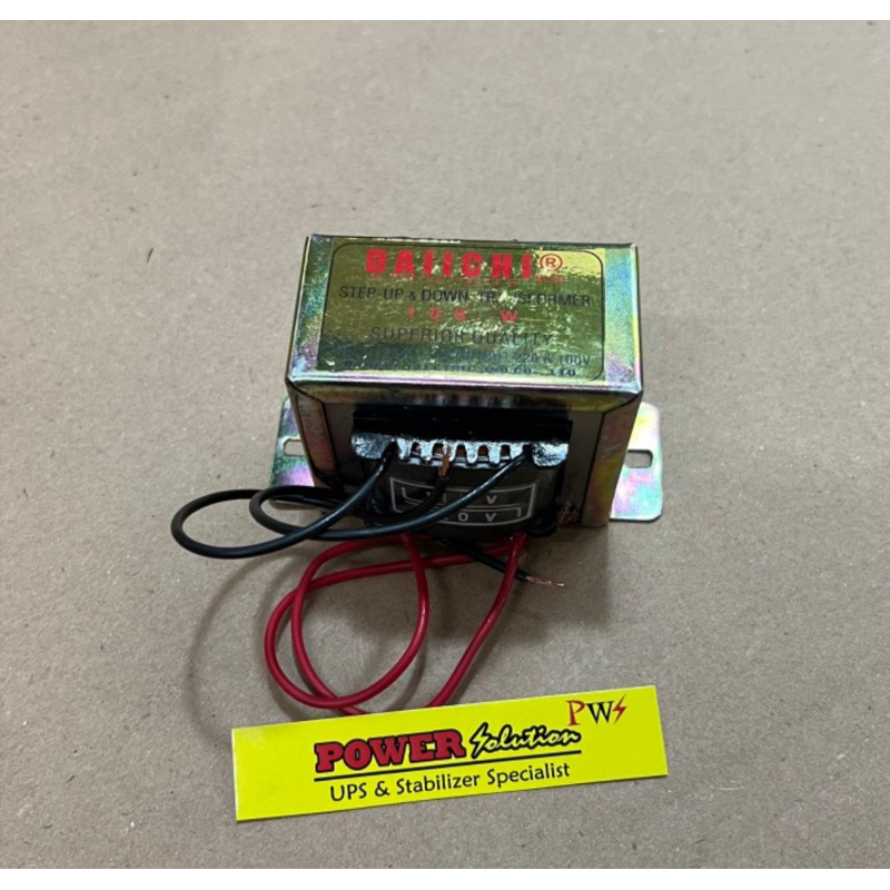 Daiichi 100w 220v ke 110v atau 110v ke 220v 100watt Trafo step up step down Travo perubah voltase 11
