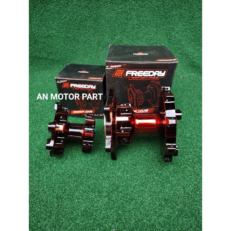 TROMOL CRF HOLE 36 SET DEPAN BELAKANG HOLE 36 DOBLE LAKER FREEDAY HITAM MERAH