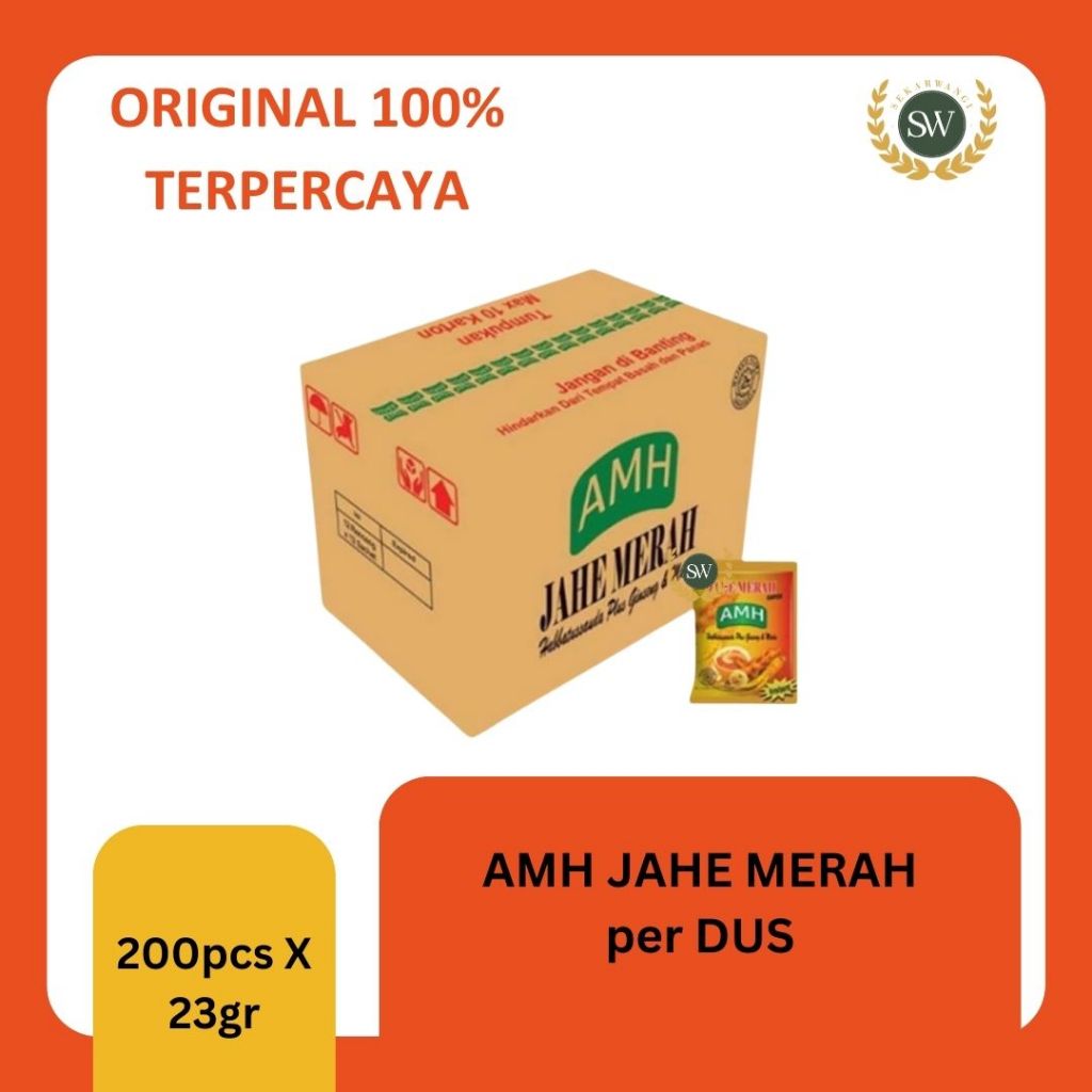 

AMH JAHE MERAH - MINUMAN JAHE MERAH - PER DUS ISI 200 SACHET