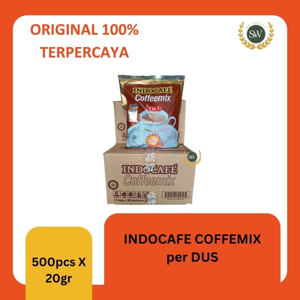 

Indocafe Coffeemix 3in1 per DUS (500 Sachet x 20gr)