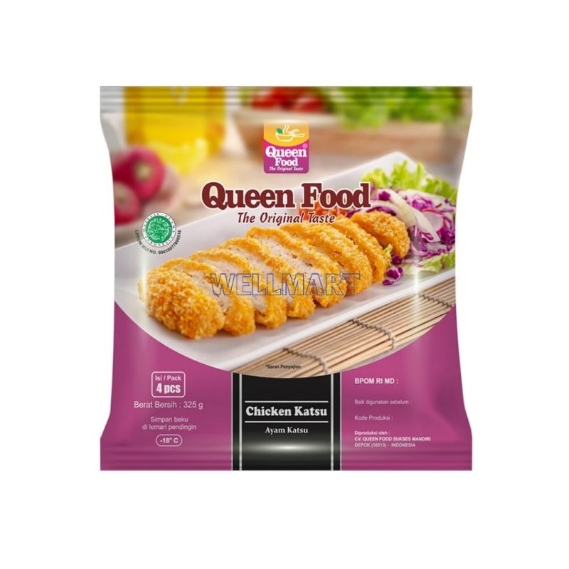 

Queen Food Chicken Katsu Isi 4 Pcs 325gr Ayam Katsu Frozen Nugget Bento