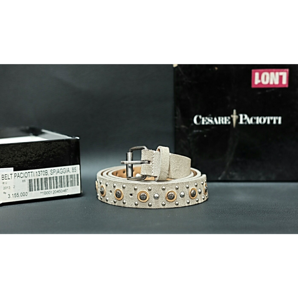 Sabuk Cesare Paciotti seri Madison suede spiaggia 85 murah