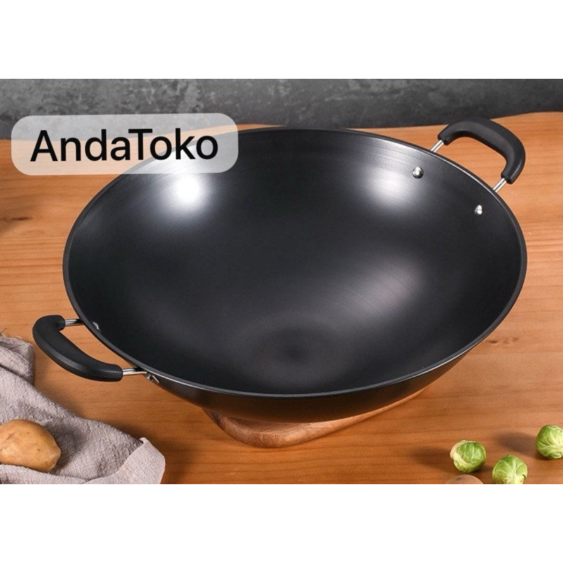 Kuali Besi Anti Lengket Dijamin Tebal Uk 34,36,38