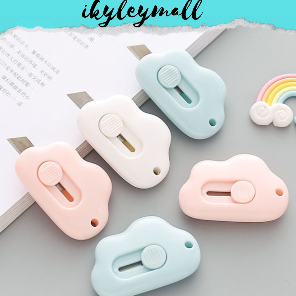 

Cutter Mini Karakter Awan / Pisau Pemotong Kertas Mini Portable - Biru||Cutter Mini Bentuk Awan Lucu Pisau Kecil Pemotong