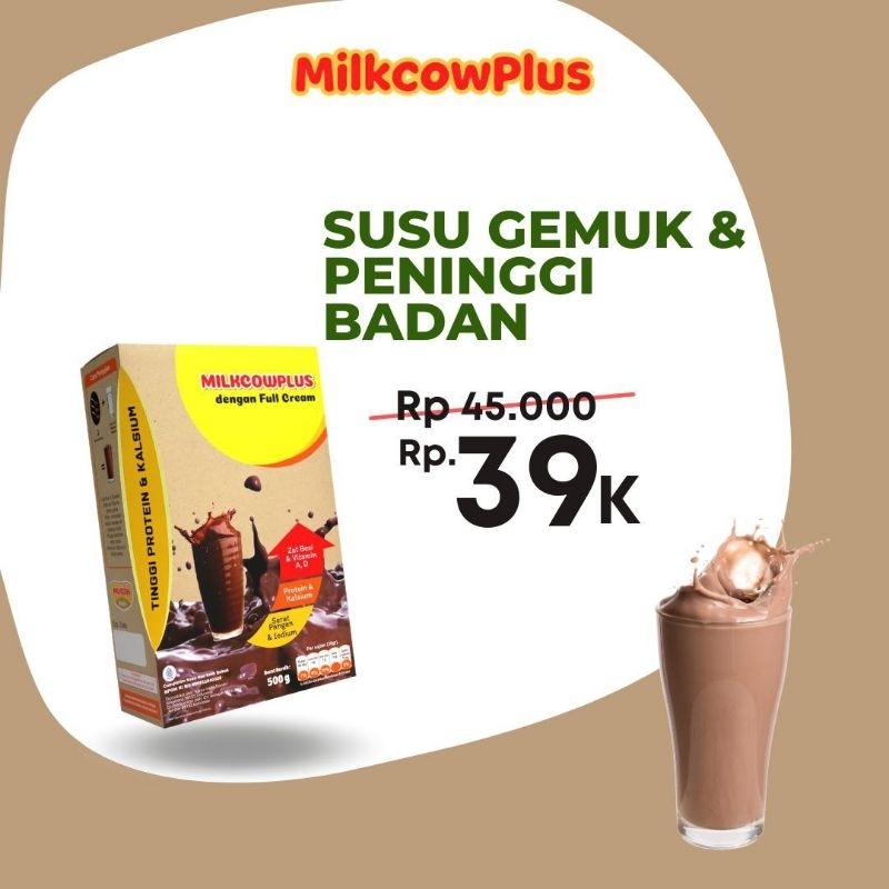 

MILKCOWPLUS Susu Gemuk Ampuh 100% Susu Sapi Fullcream